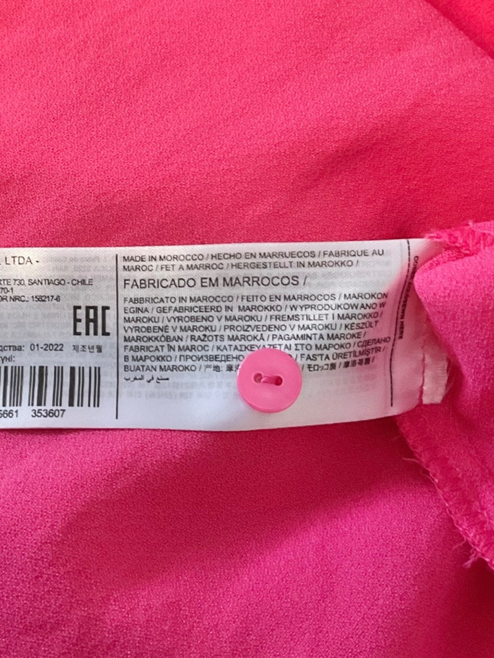🤩 Mango Fuschia Ruffle-Necked Blouse - size 8 - Picture 9 of 10